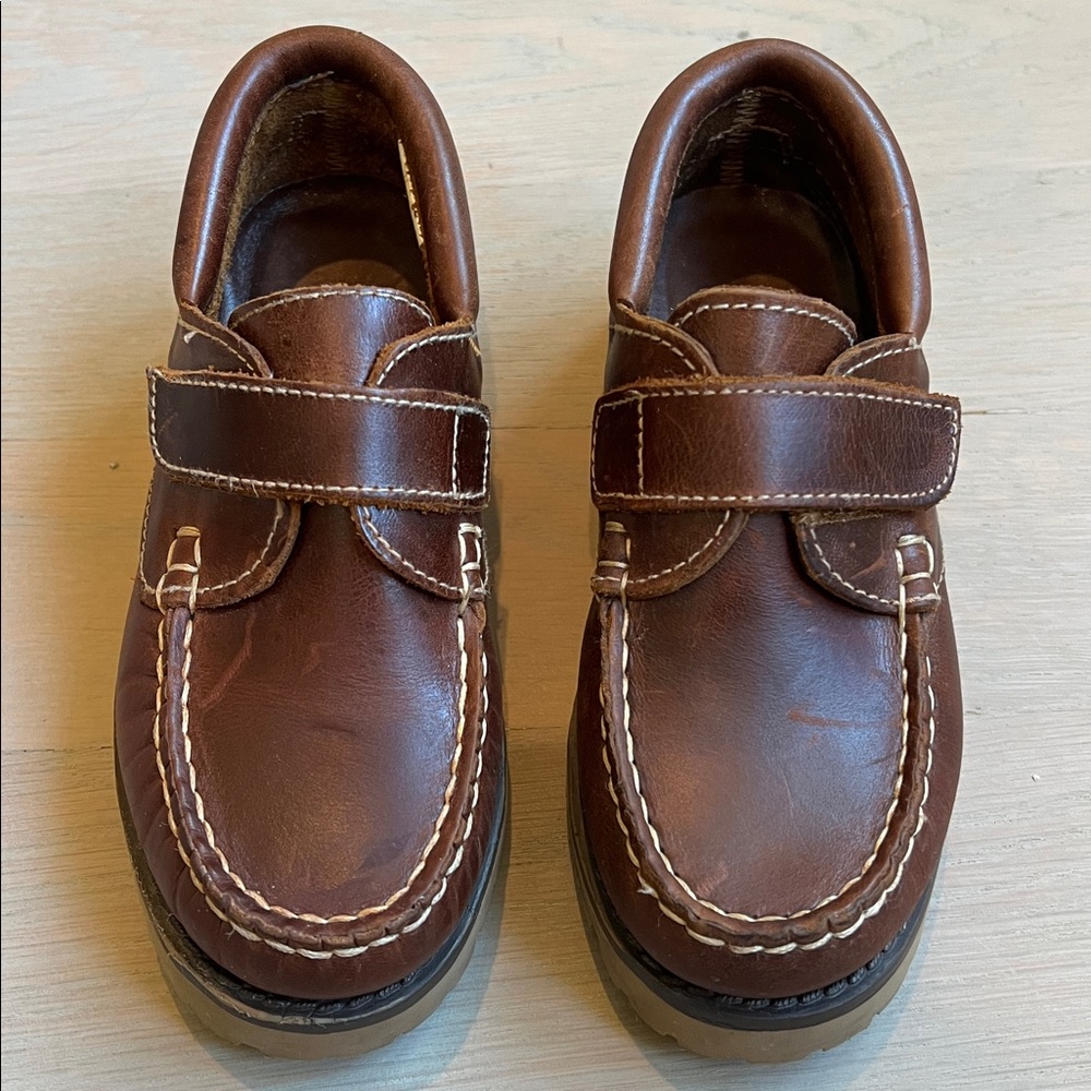 Classic Brown Kids Boat Shoes